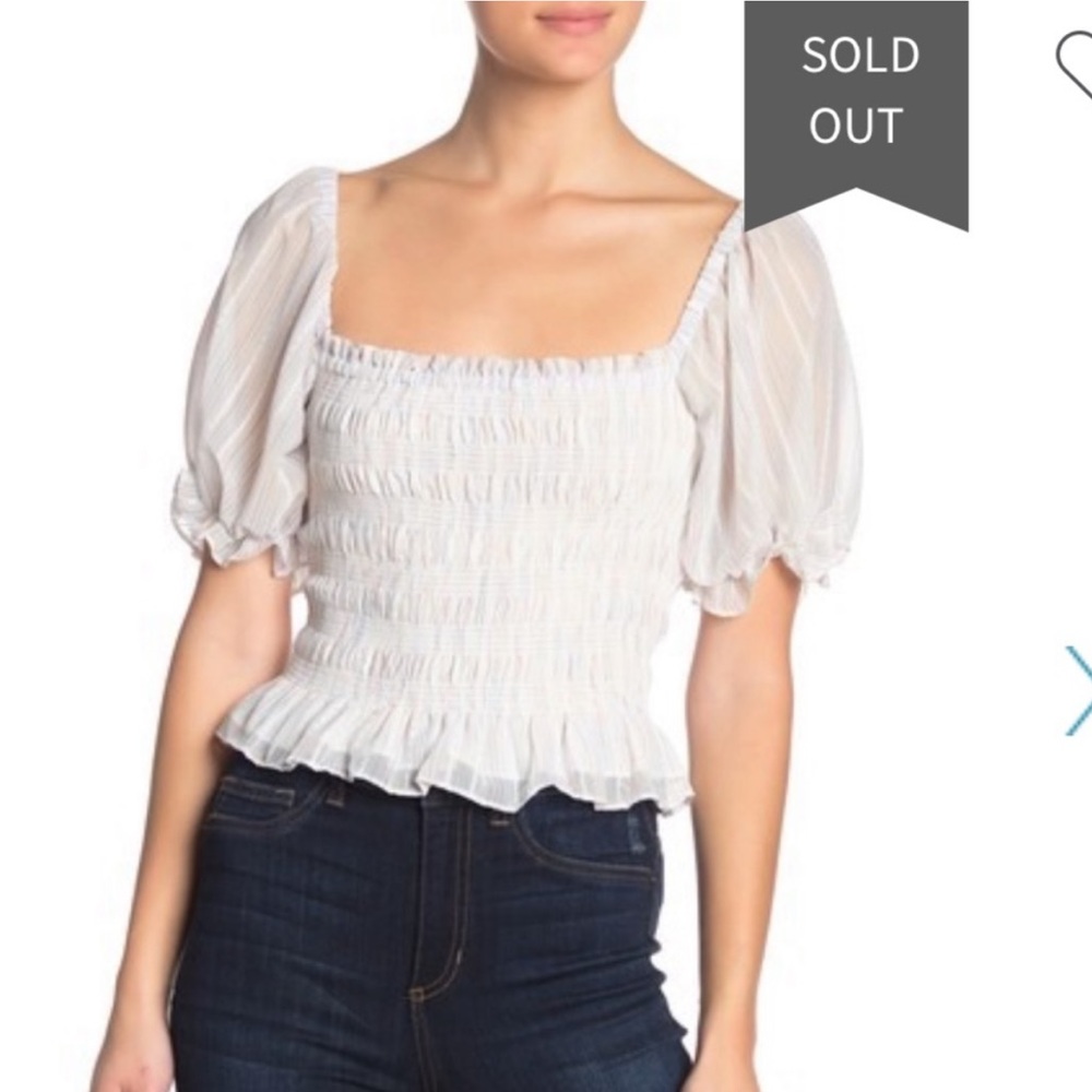 WAYF Smocked top
